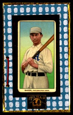 Picture, Helmar Brewing, T206-Helmar Card # 28, Frank BAKER (HOF), Bat on shoulder, Philadelphia Athletics